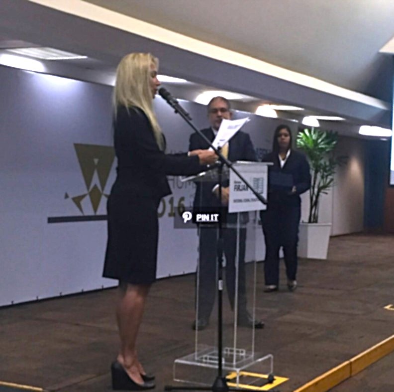 Apresentando evento na sede da Firjam no Rio